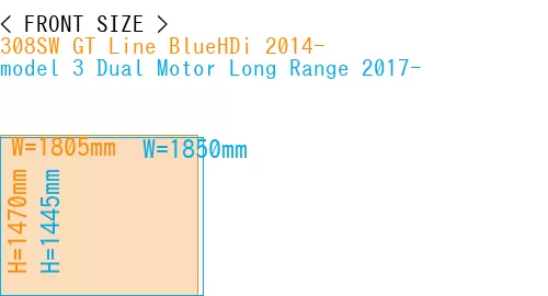 #308SW GT Line BlueHDi 2014- + model 3 Dual Motor Long Range 2017-